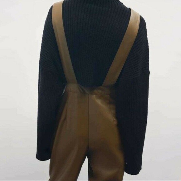 Zara FAUX LEATHER OVERALL - Picture 7 of 11